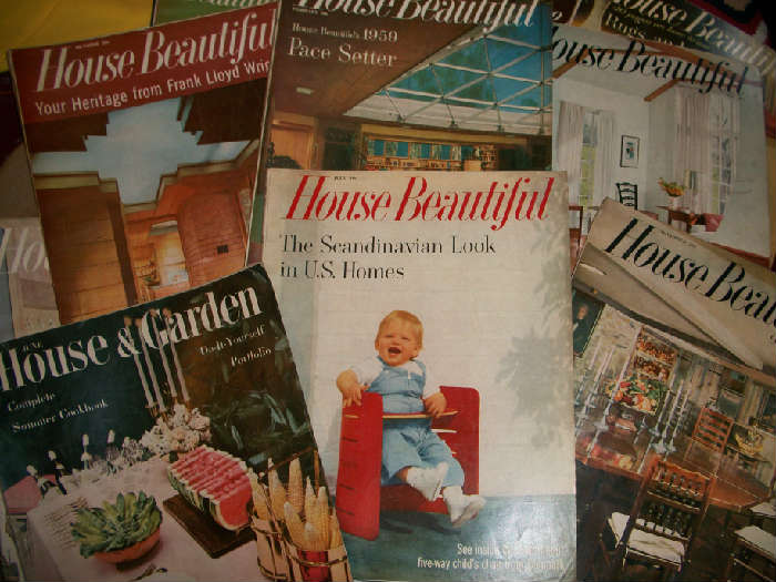 Vintage home design magazines