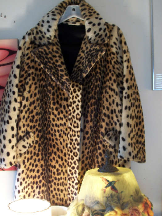 Vintage leopard skin coat