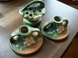 Pair Roseville (vintage) candlesticks
Roseville Flower Frog