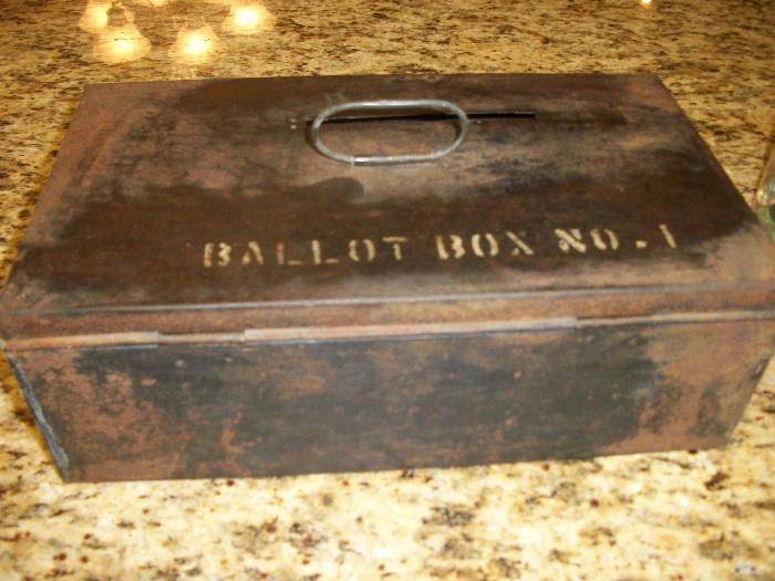 early Lafayette Parish voting ballot box