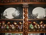 notice red  Venetian  stemware--There is another cabinet filled with this stemware