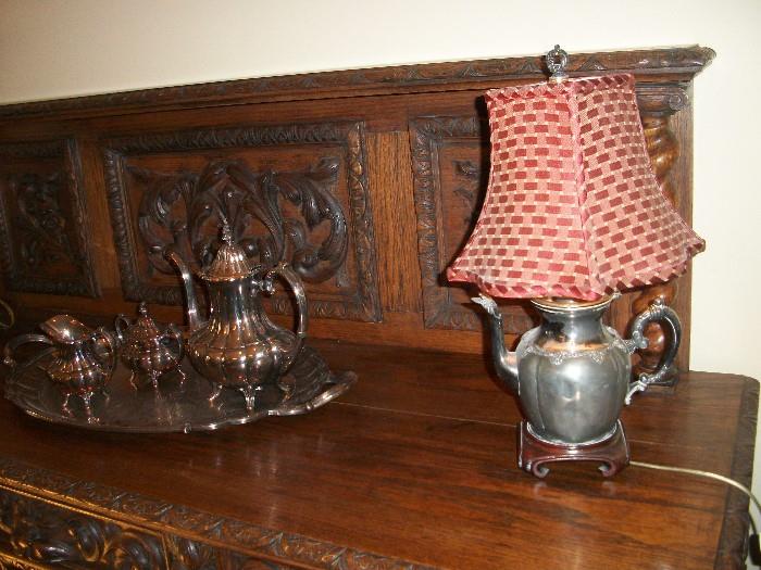 silverplate coffee service--There is a TON of silverplate serving pieces