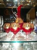 Venetian decanter and stemware