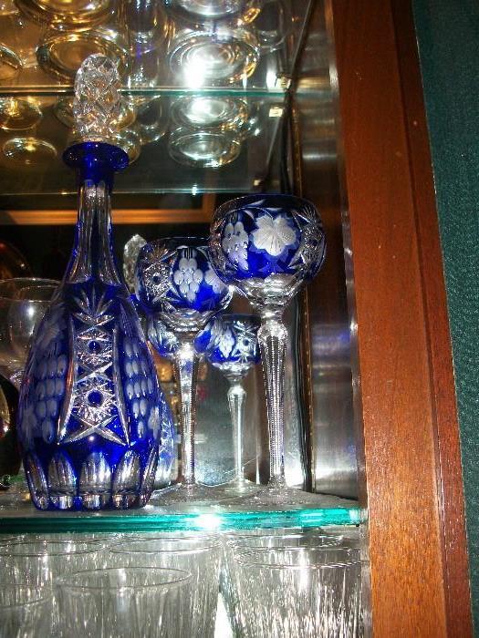 decanter and matching stemware