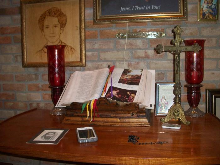 many religious items--House contains a chapel-Notice Charlene Richard