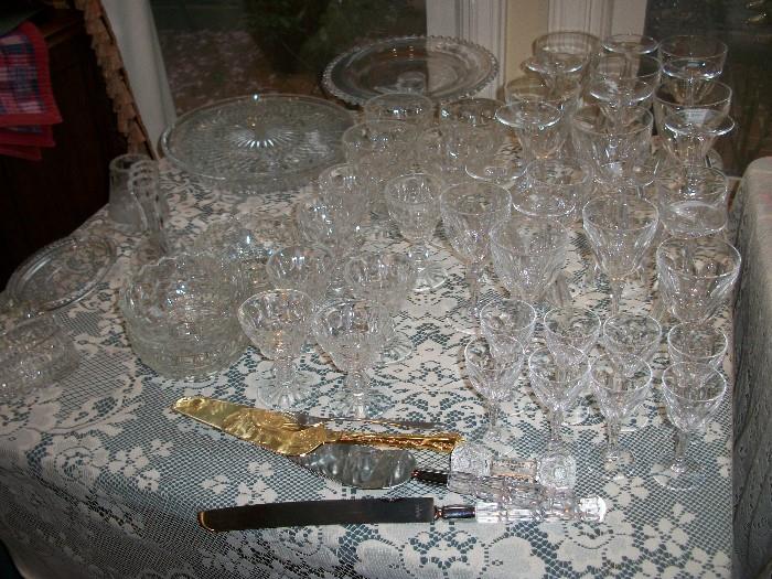 tables of gorgeous fine crystal just in time for the holidays