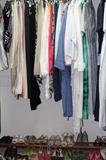 Walk in closet filled with nice name brand clothing.  Size 12 down to size 8.
