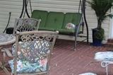 Patio set and swing