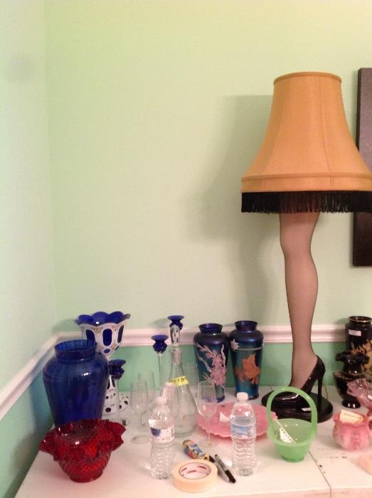 More glassware & THE FAMOUS LEG LAMP!