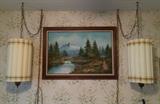 Swag Lamps, Landscape Oil Painting