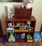Small Shelving Unit, Wood Jewelry Chest & More