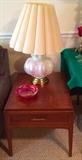 Lane Mid C End Tables, Opalescent Lamp & More