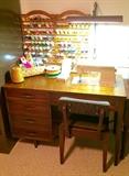 Sewing Machine with Table & Chair, Sewing Notions & More