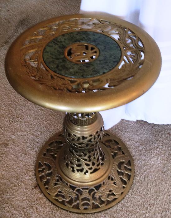 Brass and Jade table