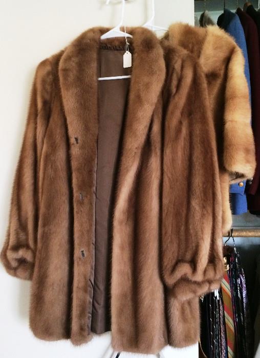 Mink 3/4 coat and stole