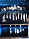 1847 Rogers Bros "Eternally Yours" Silver plate flatware-99 pieces and box