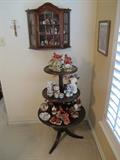 3-tiered display shelf and hanging curio cabinet