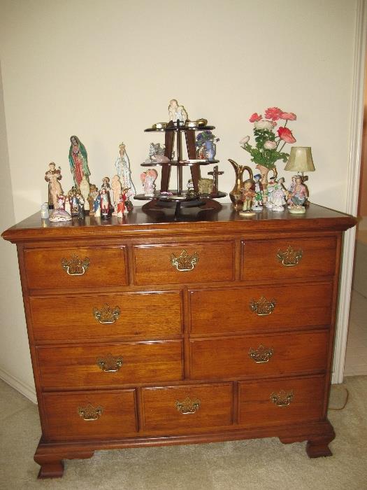 Thomasville dressing chest, religious items, collectibles