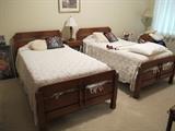 Antique twin beds