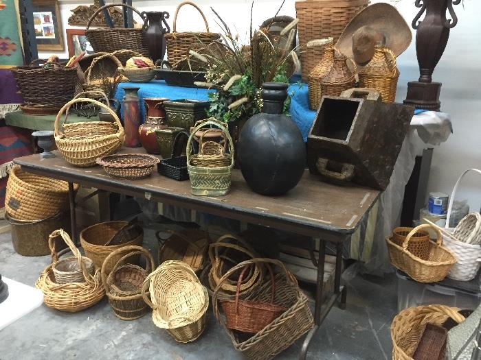 Baskets and exotic vessels