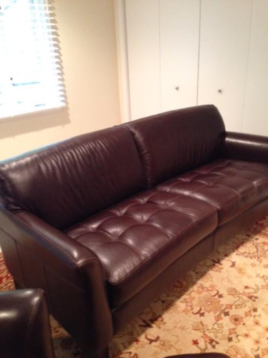 Crate and Barrel Leather Couch
