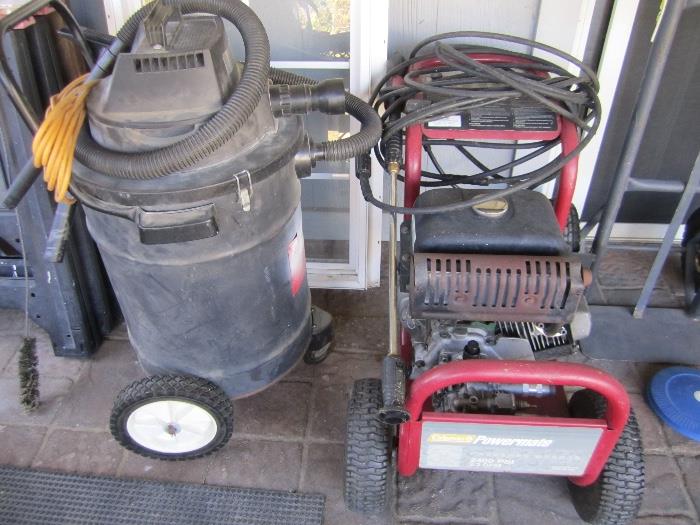 SHOP VAC AND POWER WASHER