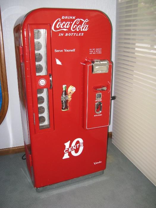 1950s vintage Vendo Model 81 Coca Cola Machine.  Restored and in working order.