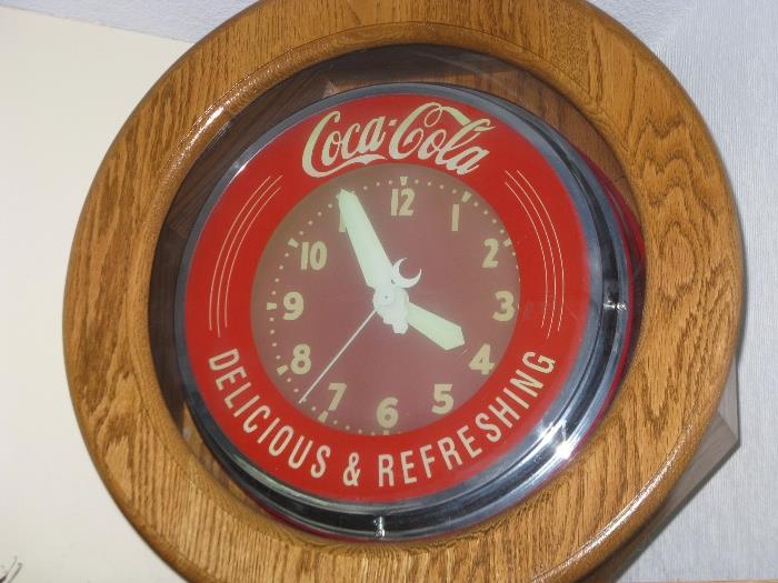 Vintage Coca Cola working Clock.