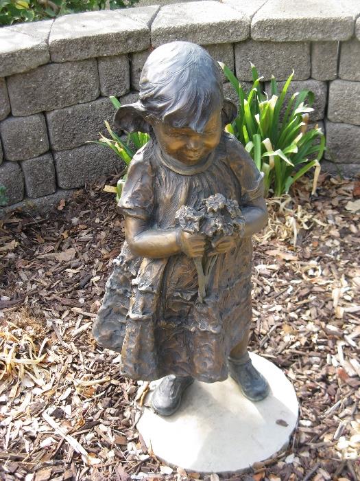 "Abby". Limited edition bronze sculpture by Jane DeDecker.  #17 of 31.