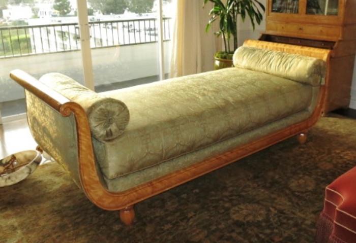 Large Beidermeier-Style Sleigh Bed or Canape