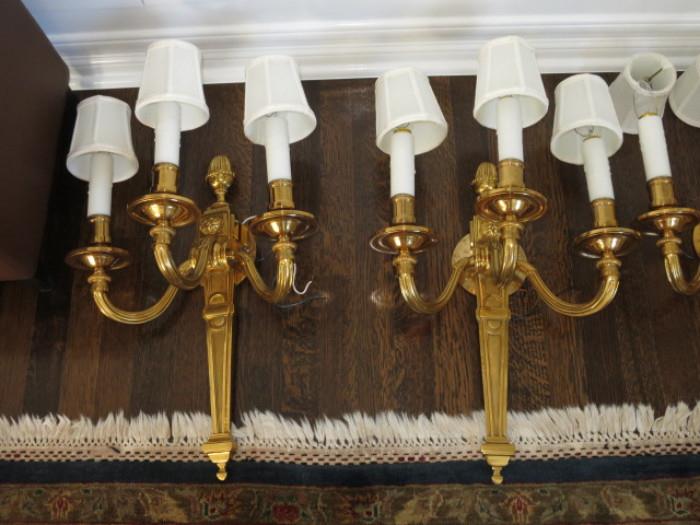 Two of a set of Eight Fine Italian Wall Sconces