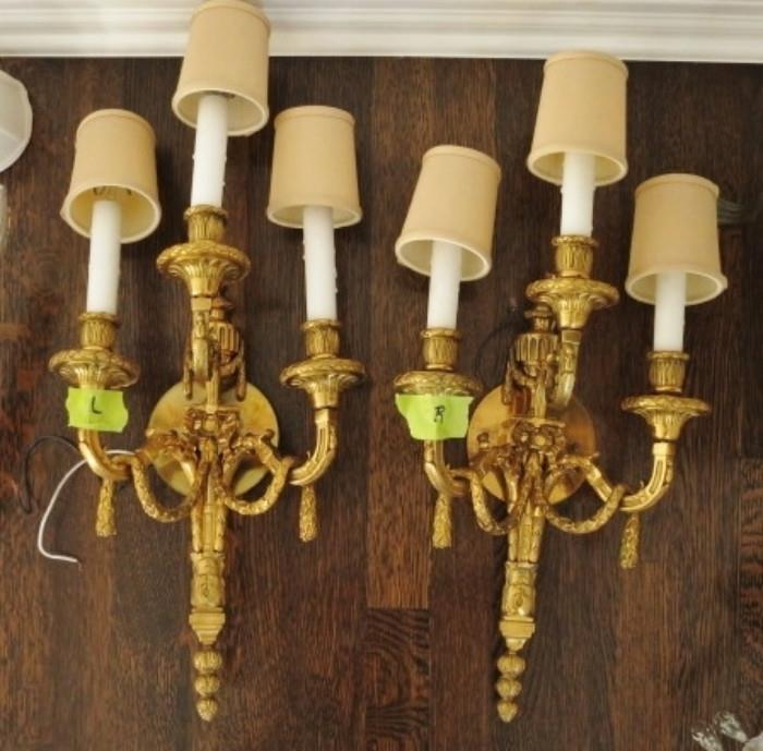 Pair of Fine Italian Empire-Style Wall Sconces