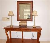 Tommy Bahama Console and Mirror