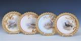 Lot#10: Set of Ten Doulton Burslem Cabinet Plates
 depicting animals and birds of North America 9" diameter late 19th century