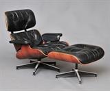 Lot#23: Eames 670 Lounge Chair and Ottoman
 by Herman Miller 33" high circa 1965