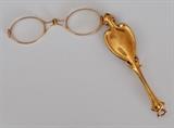 Lot#48: Art Nouveau 14k Gold Lorgnette
 approximately 19 dwt gross circa 1910