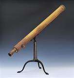 lot 71: Bardou & Son Brass Telescope
 Paris 38" long with brass stand and lens cap circa 1900
