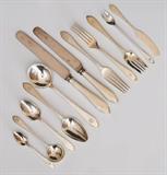 lot 85: Tiffany Sterling Silver Flatware Set
 Reeded Edge Pattern 149 pieces 183 troy ounces (excluding knives)