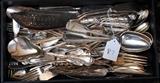 lot 87: Group of Sterling Silver Flatware
 mixed patterns 94 troy ounces