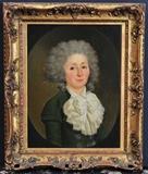 lot 132: German School
 Portrait of Nobleman 19" x 14" oil on canvas unsigned with Maurice Grieve signed frame