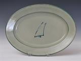 lot 148: Moorcroft Oval Yacht Ware Platter
 14 3/8" diameter circa 1932