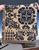 lot 160: American Jacquard Coverlet
 with Groton worked into the design signed S. W. 1833 5' 9" x 6' 11"