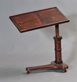 lot 169: English Mahogany Reading Stand
 with adjustable top 31" x 17" writing surface mid 19th century
