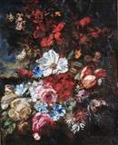 lot 179: Édouard Armand-Dumaresq
 Still Life with Flowers 29" x 23 1/2" oil on canvas signed lower right