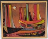 lot 198: Cuban School
 Untitled 16" x 20" oil on board stamped Carreno '46 verso