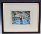 lot 216: Michael Flanagan
 Untitled #19 5 3/4" x 8 1/4" (sheet) watercolor initialed upper right and labeled verso