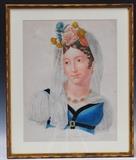 lot 222: French Engraving
 La De Moiselle D'Honneur 17" x 13 1/2" engraving by Badoureau