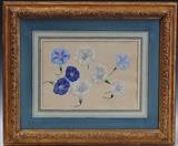 lot 224: French School
 Morning Glories 8 1/2" x 12" gouache on paper unsigned