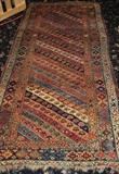 lot 317: Kurdish Carpet
 3' 10" x 8' 10" circa 1900