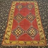 lot 313: Kilim Carpet
 5' 7" x 10' 8" early 20th century